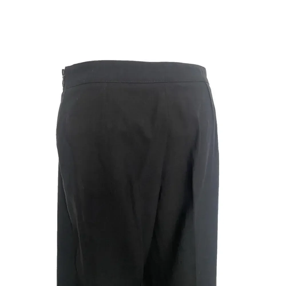 Vintage 03C CHANEL 2003 Black Wool Slim Pants FR-36